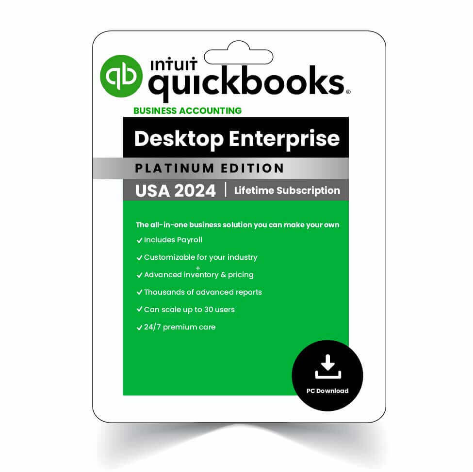 QuickBooks Desktop Enterprise 2024 US Version Lifetime Activation